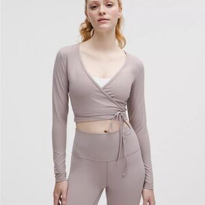 lululemon athletica Dusty Pink Wrap Crop Top